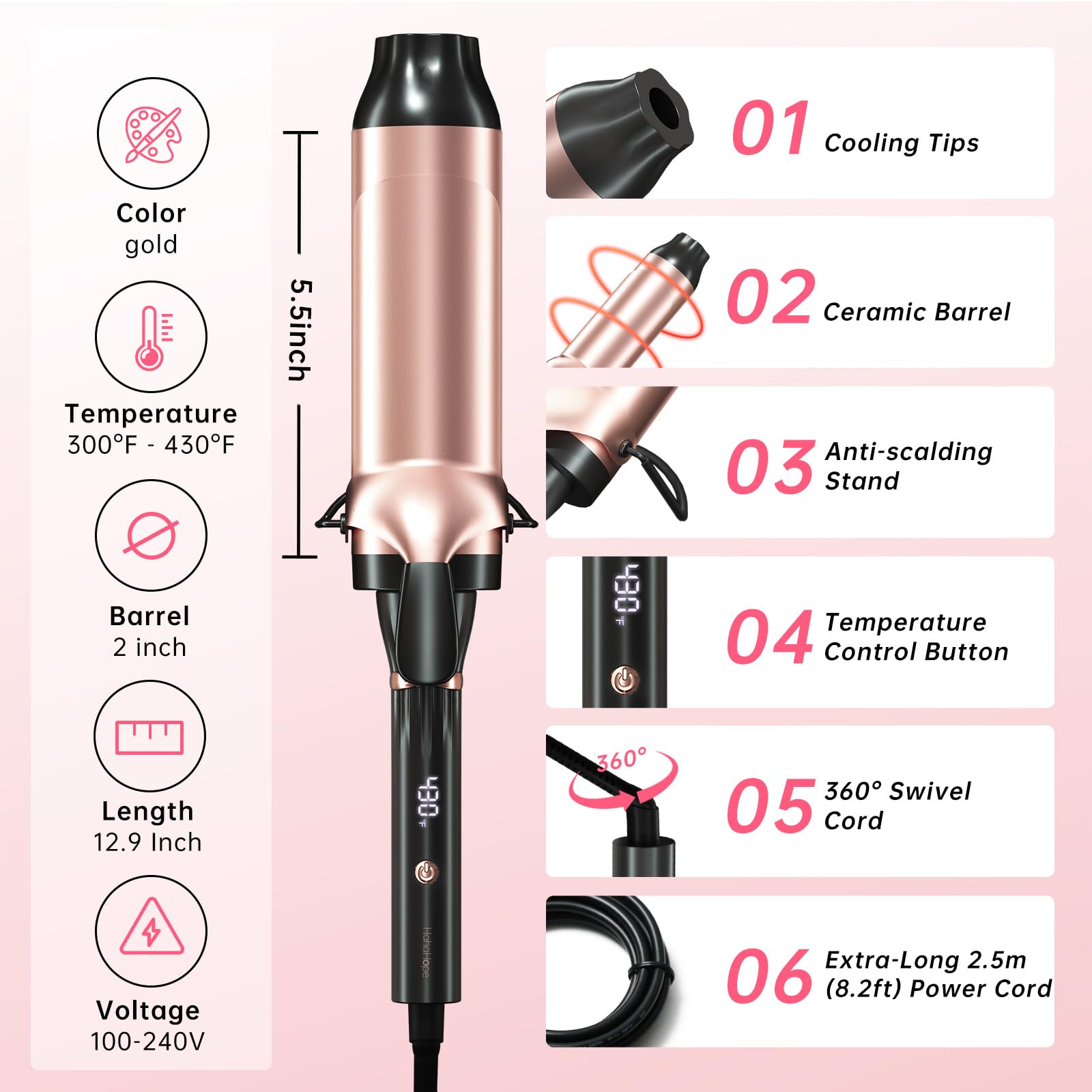 hahahope styling demo producing relaxed, salon-quality waves