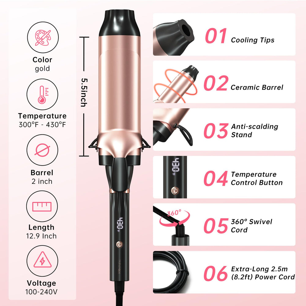 hahahope styling demo producing relaxed, salon-quality waves