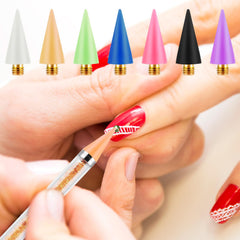 HaiFafafaing wax tips arranged for color-coded nail decor projects.