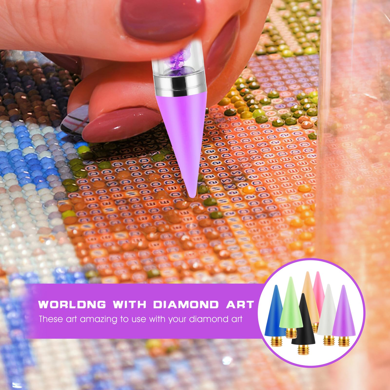 HaiFafafaing wax tips show durable wax-alloy blend for gem adhesion.