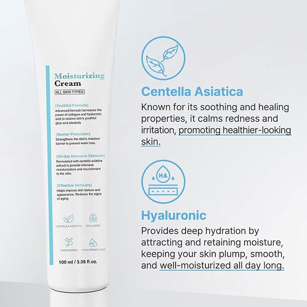 Haigou Centella Moisturizer barrier-protection bottle illustrates all-day moisture retention