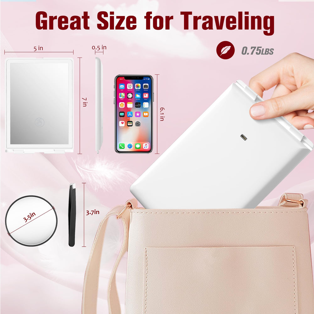 Haikopoon travel-mirror-3-color-modes provides versatile lighting for indoor and outdoor activities.