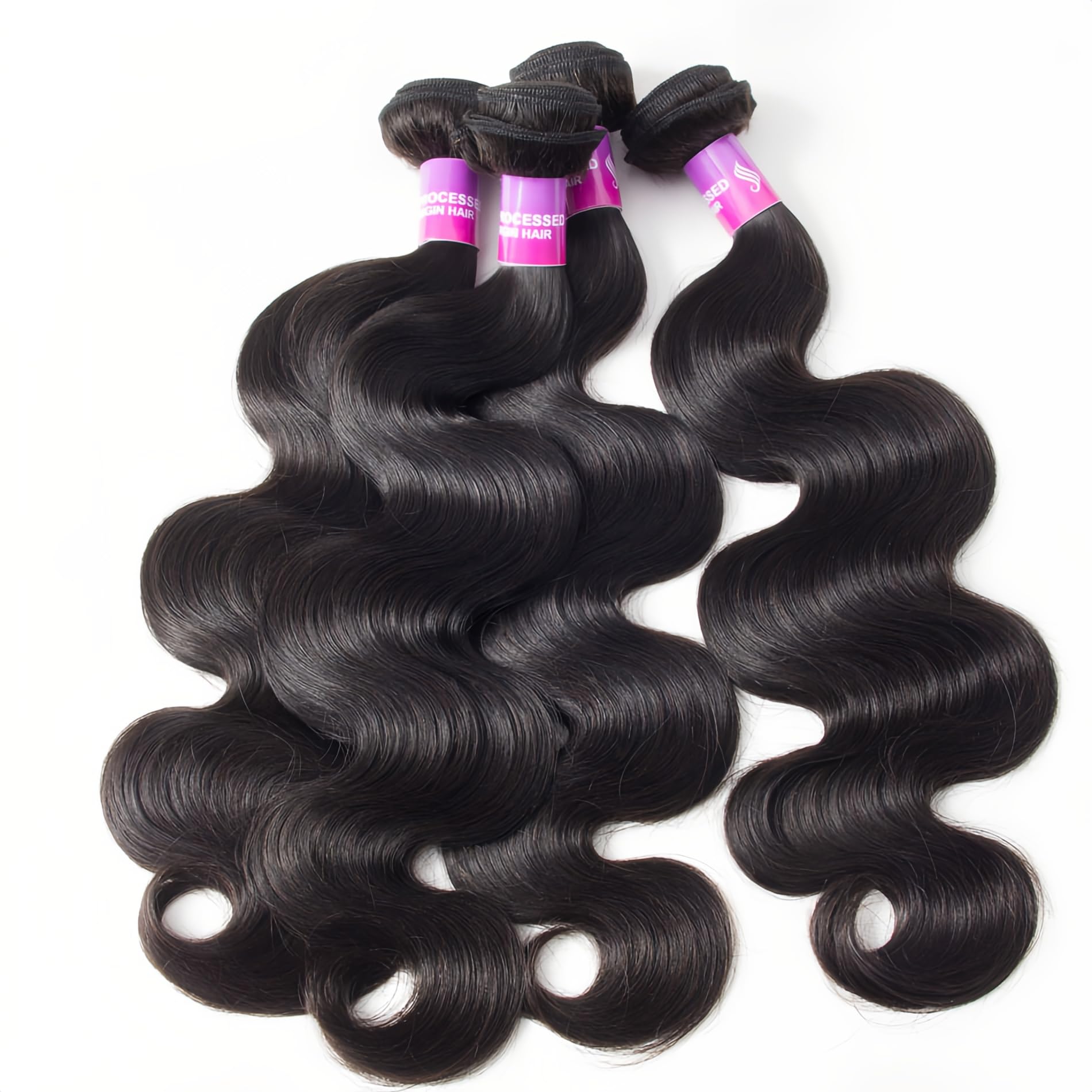 Hailriss 4-piece bundles set demonstrates full-head coverage and versatile styling options.
