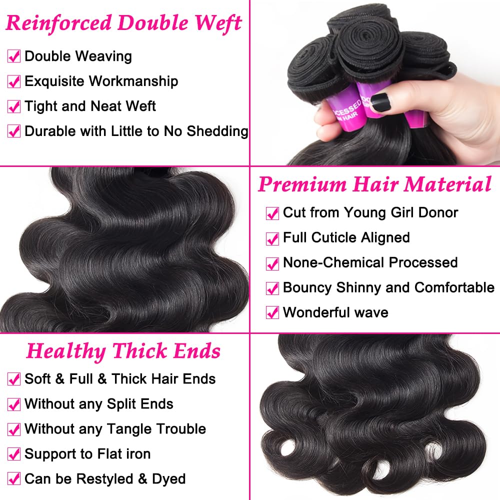 Hailriss Brazilian body-wave weft closeup highlights thick, tangle-free texture for natural movement.