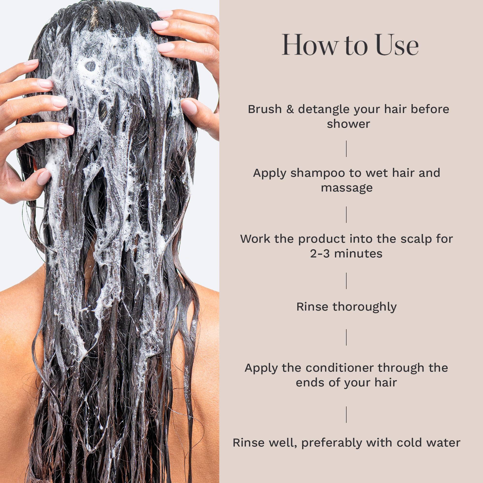 HAIR BURST B5 ingredient detail highlights moisture locking benefits.