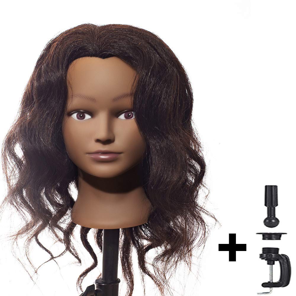 Hair By DK mannequin head close-up of soft, tangle-resistant hair for braiding