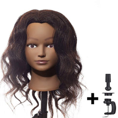 Hair By DK mannequin head close-up of soft, tangle-resistant hair for braiding