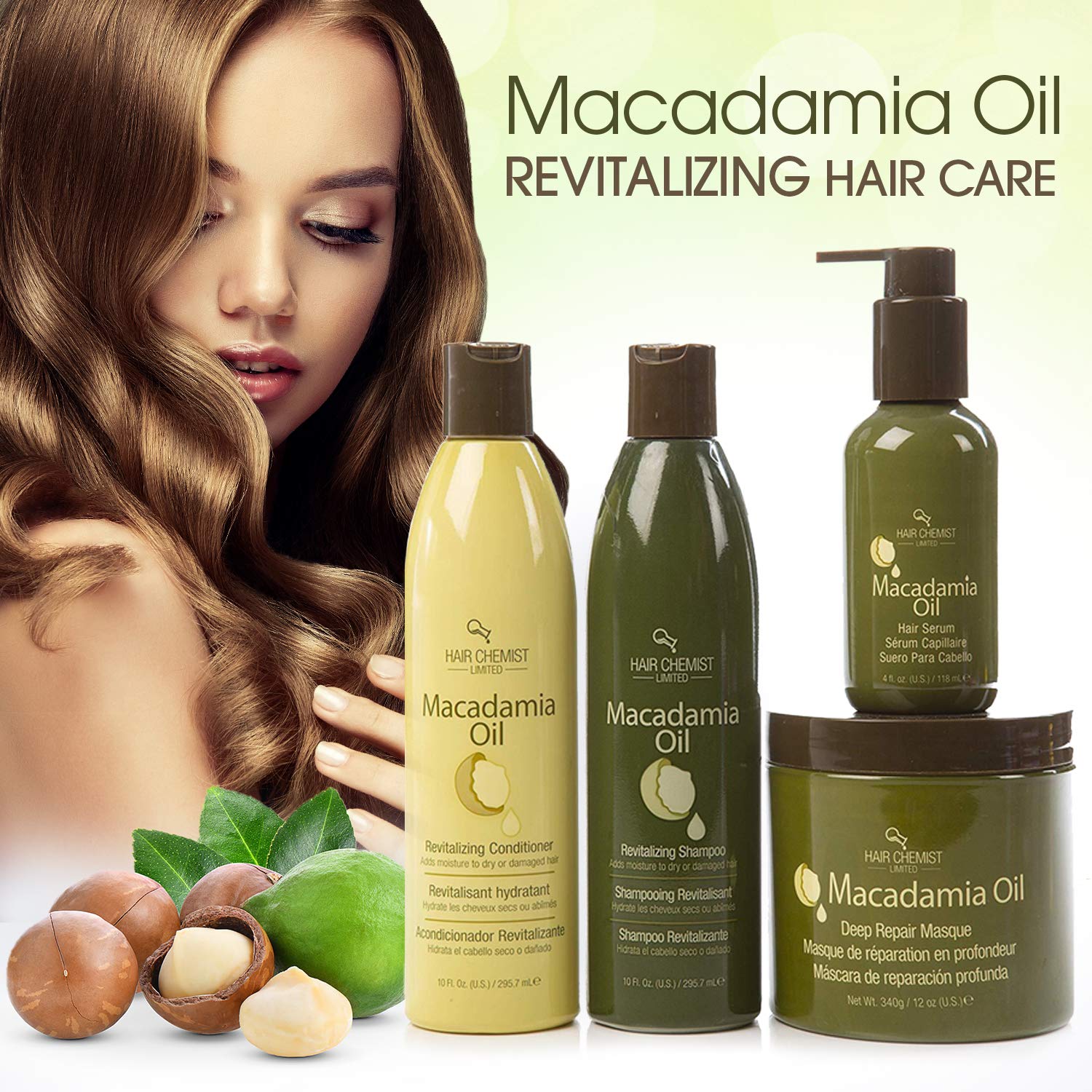 Hair Chemist Coconut Oil Deep Repair Masque hair strand appears glossy and smooth.