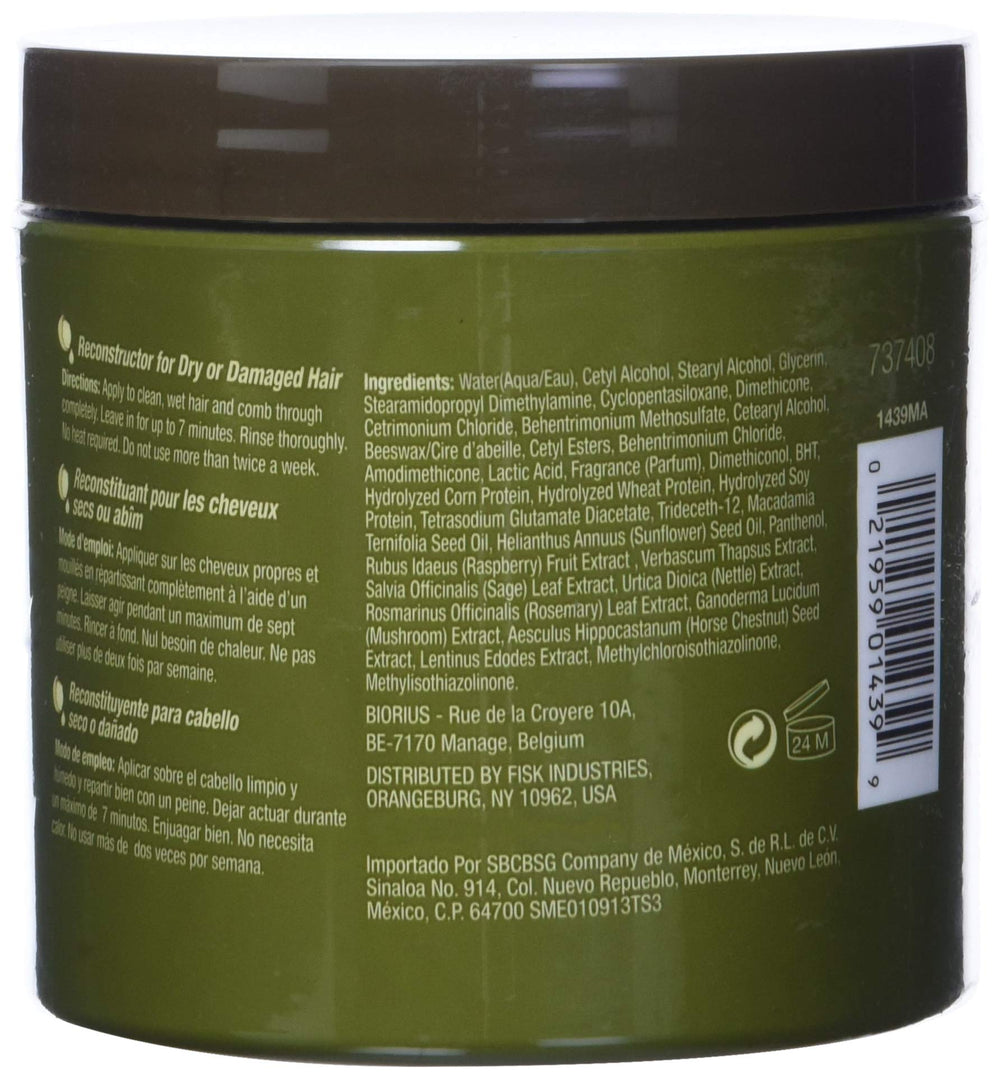 Hair Chemist Macadamia Deep Repair Masque jar closeup—nourishing formula for dry, damaged hair