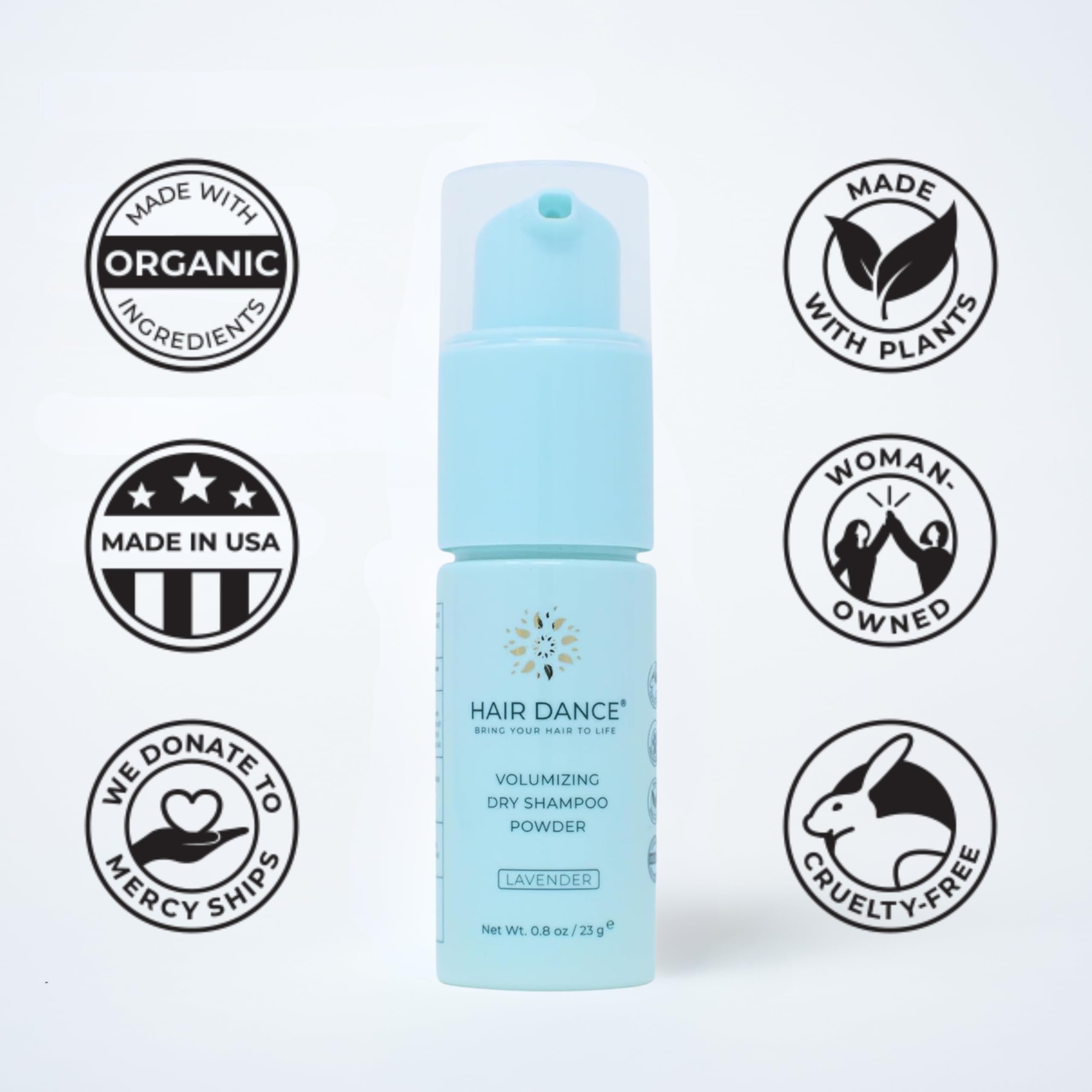 Hair Dance absorbs oil and adds volume to hair