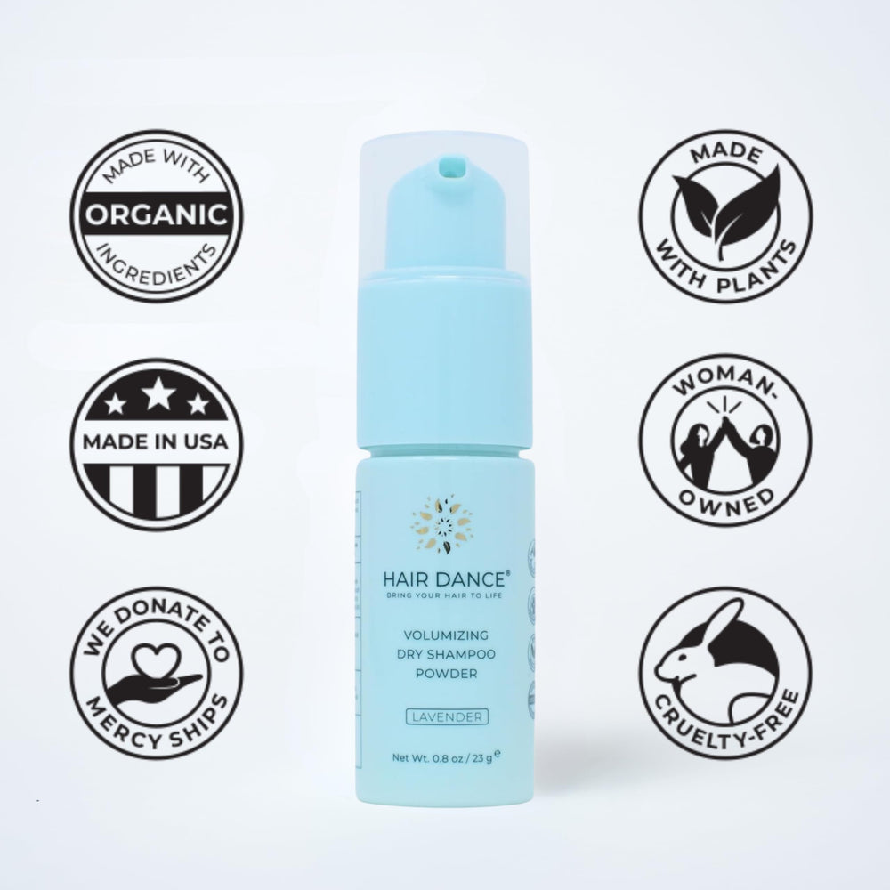 Hair Dance absorbs oil and adds volume to hair