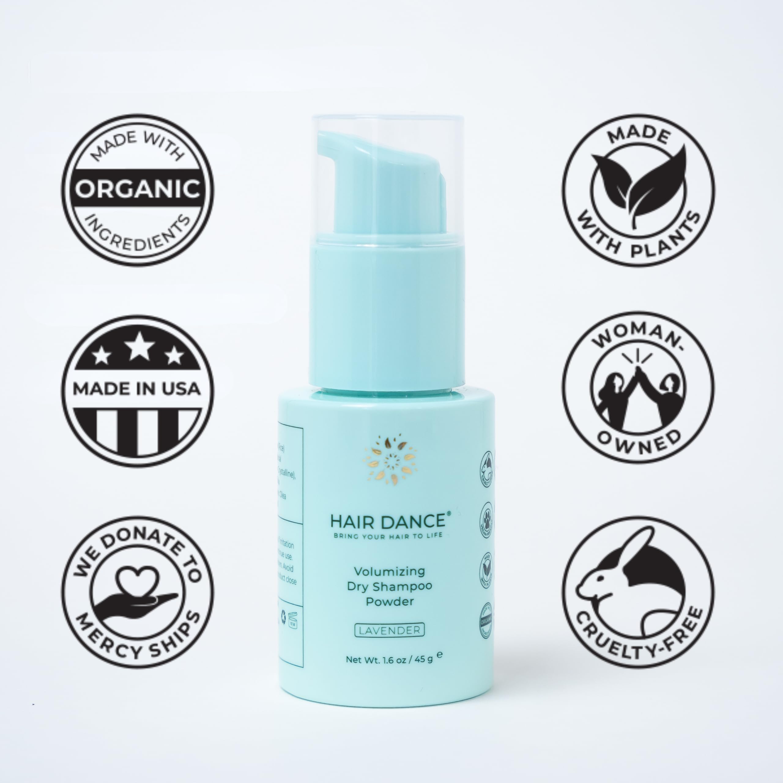 Hair Dance Dry Shampoo Powder after-workout refresh absorbs oil and revives hair