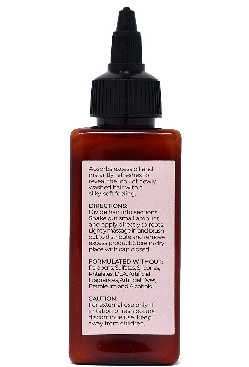 Hair Dance bottle closeup highlights vegan USA-made formula and grapefruit scent
