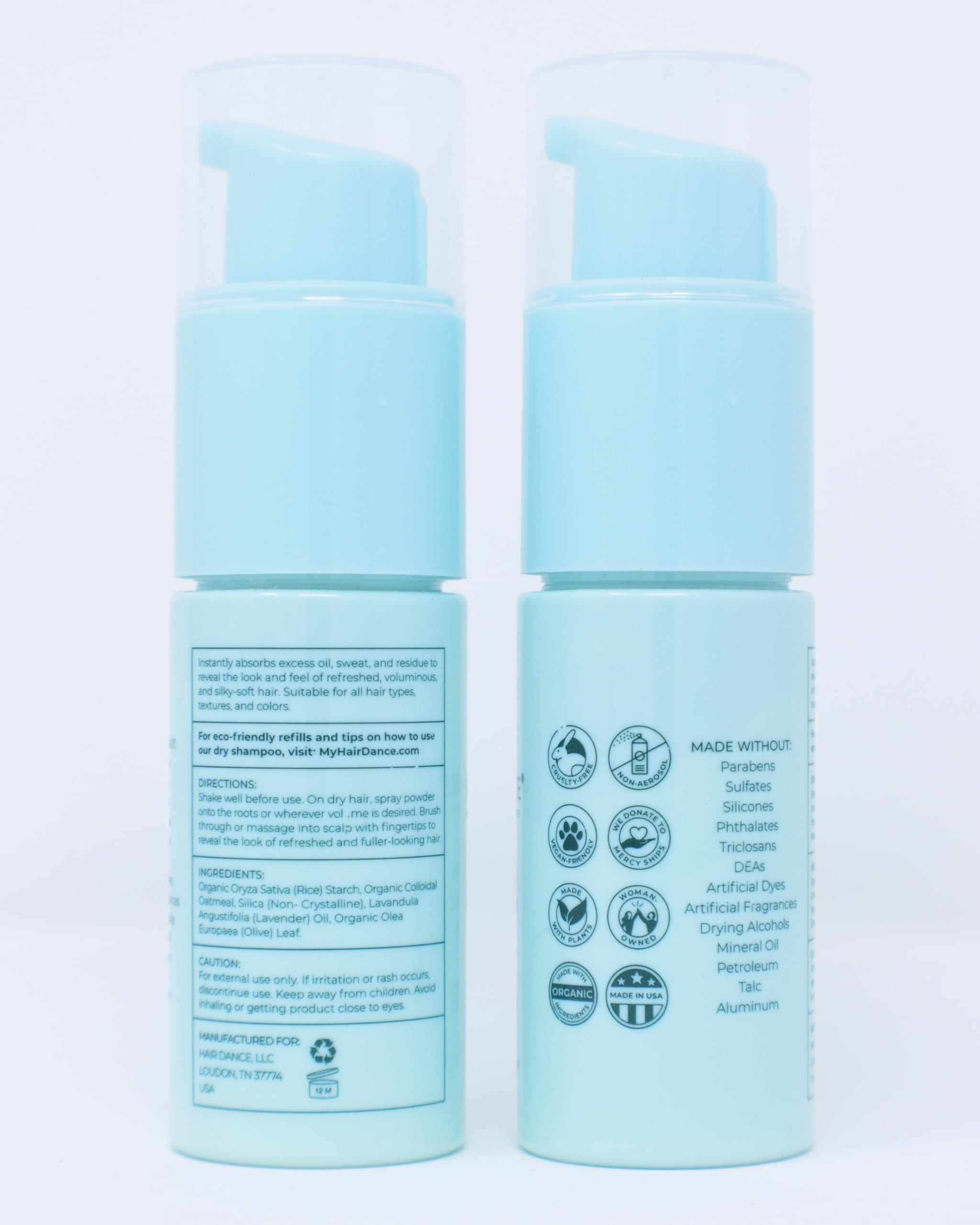 Hair Dance Dry Shampoo Powder made in USA