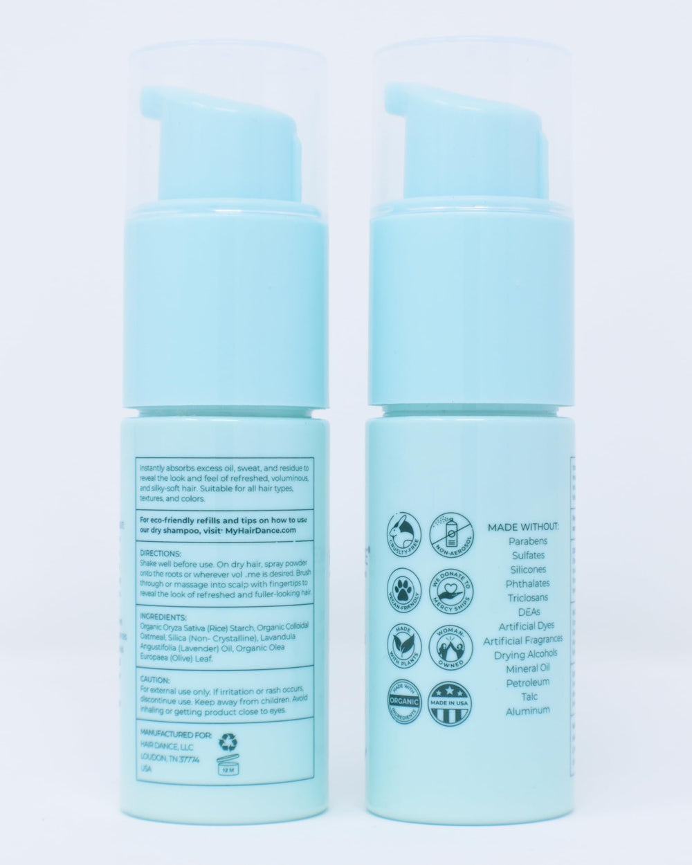 Hair Dance Dry Shampoo Powder made in USA