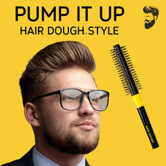 Hair Dough Quiff Roller Round Brush Small handle detail shows compact travel-friendly design.