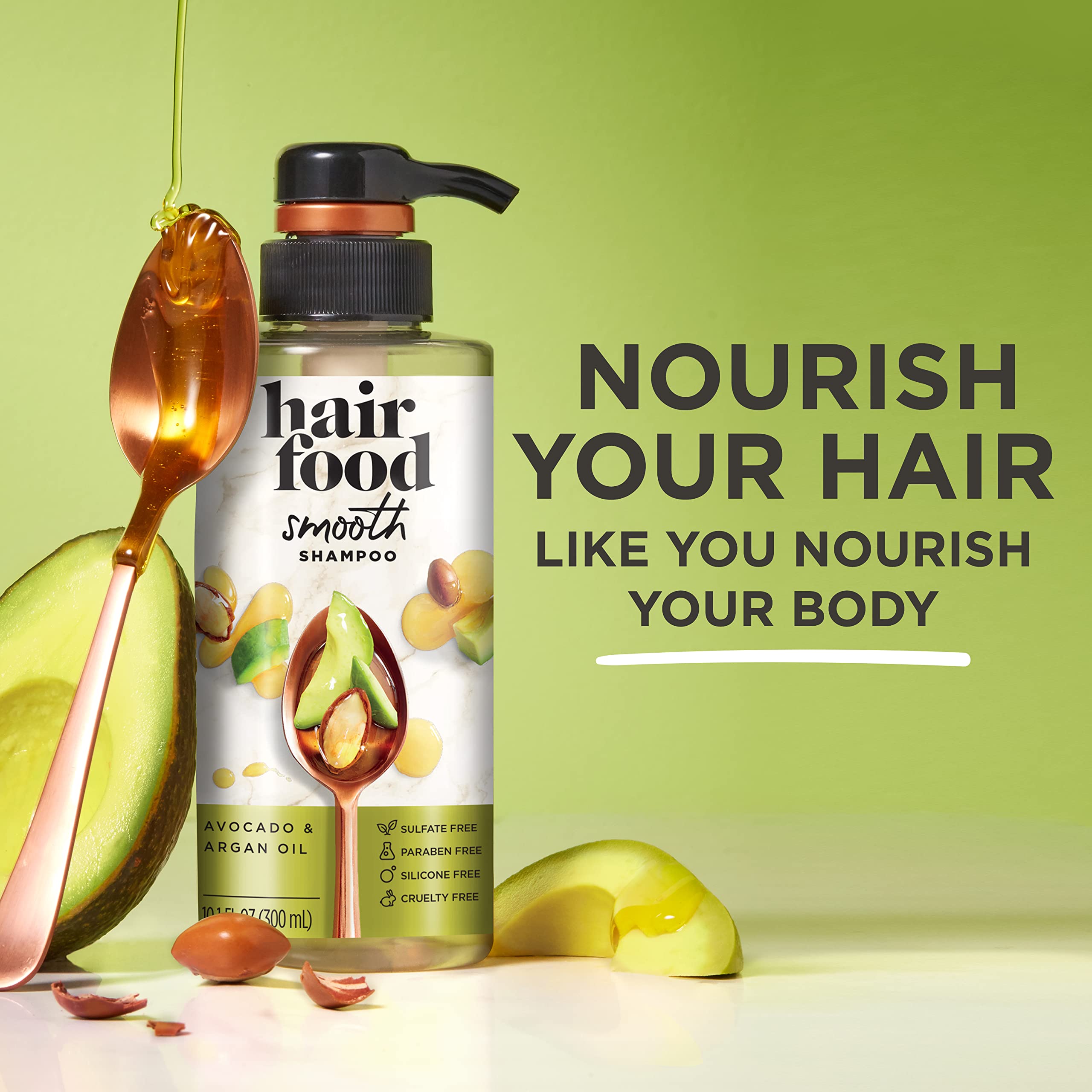 Hair Food Shampoo soft-hair-ends keeps strands smooth for a soft, grab-and-go style.
