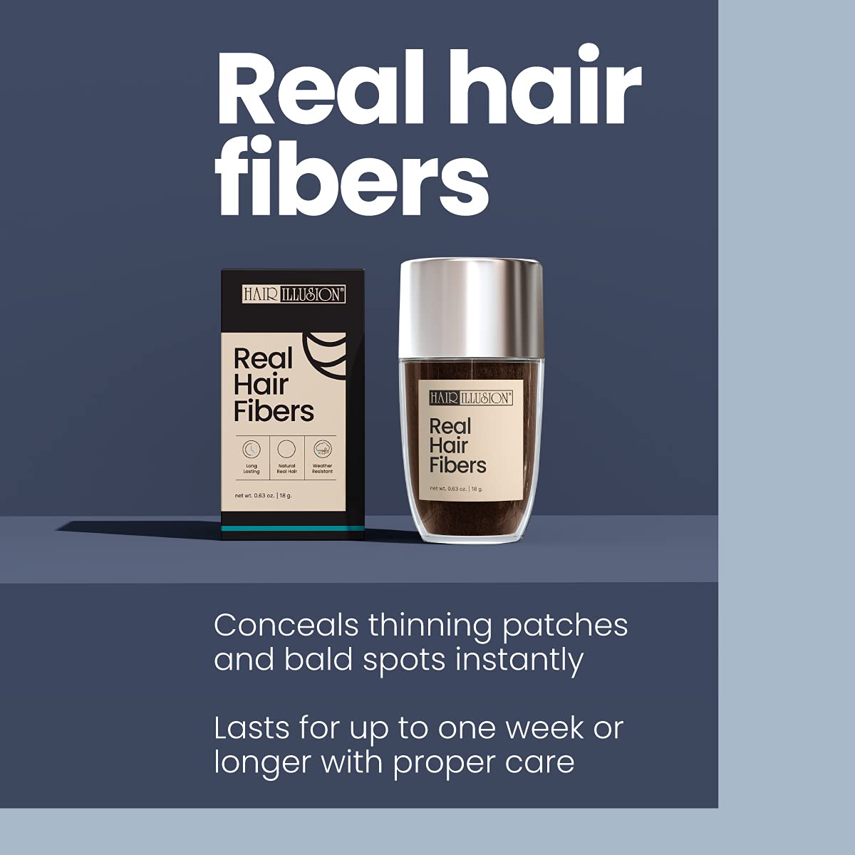 Hair Illusion Dark Brown hairline closeup highlights seamless integration.