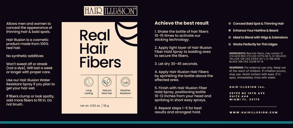 Hair Illusion Dark Brown long-wear test suggests durable hold throughout day.