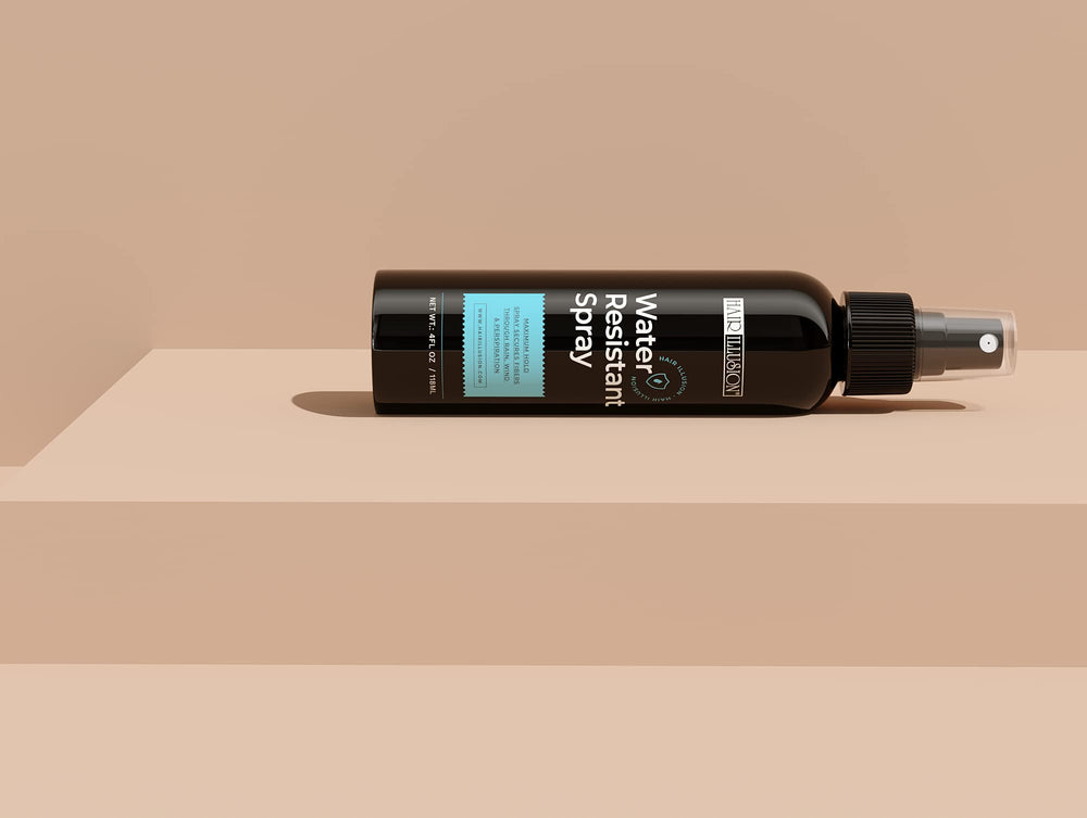 Hair Illusion running-water test demonstrates durability in wet conditions.