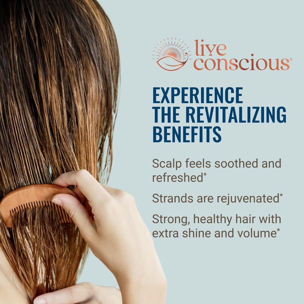Hair La Vie Live Conscious Ingredients Panel shows 20 actives included