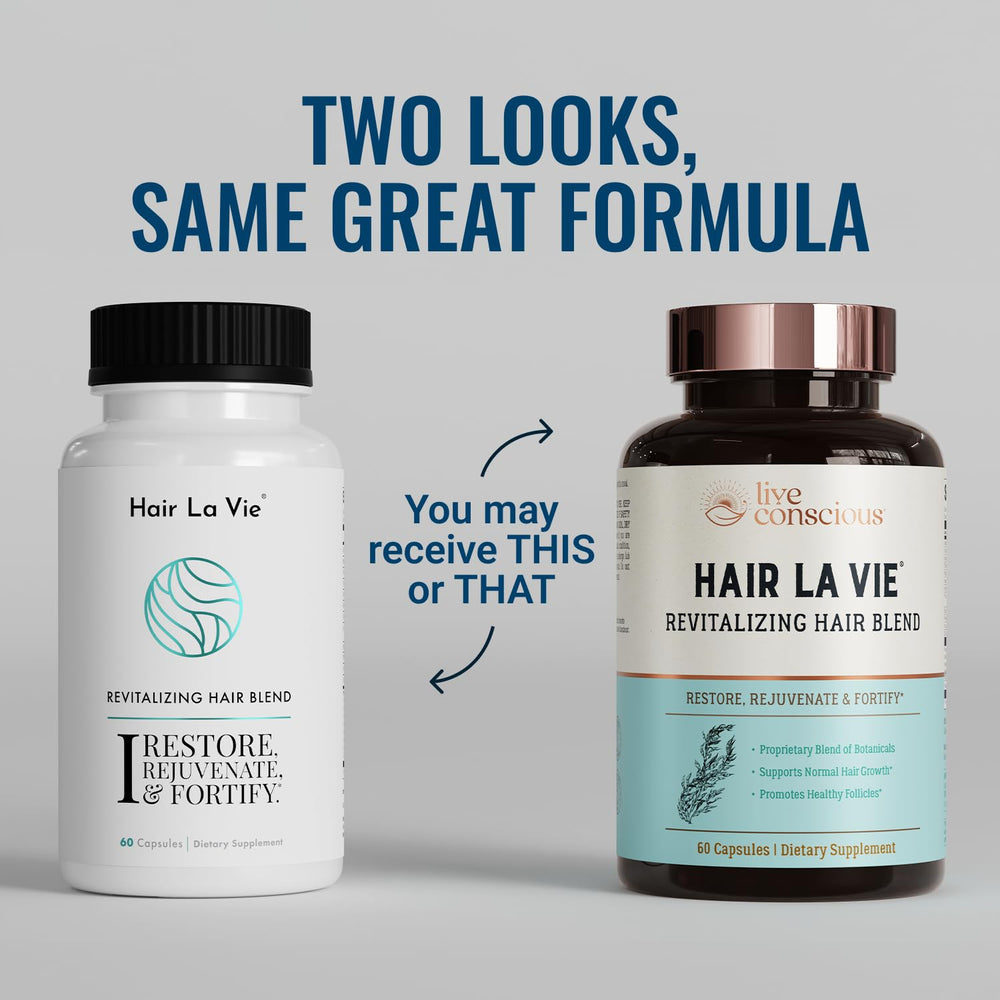 Hair La Vie Live Conscious third-party testing stamp signals quality