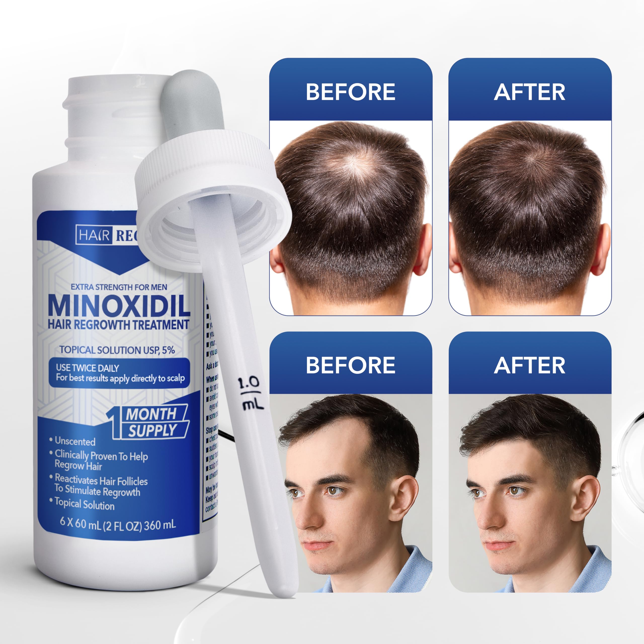Hair Regen daily-use at work setup for convenient hair care on the go.