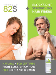 Hair Science Formula 82S lather demonstrates gentle cleansing for sensitive scalps.