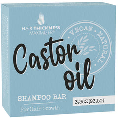 Hair Thickness Maximizer castor shampoo bar packaging—plastic-free, eco-friendly, zero-waste daily cleansing.