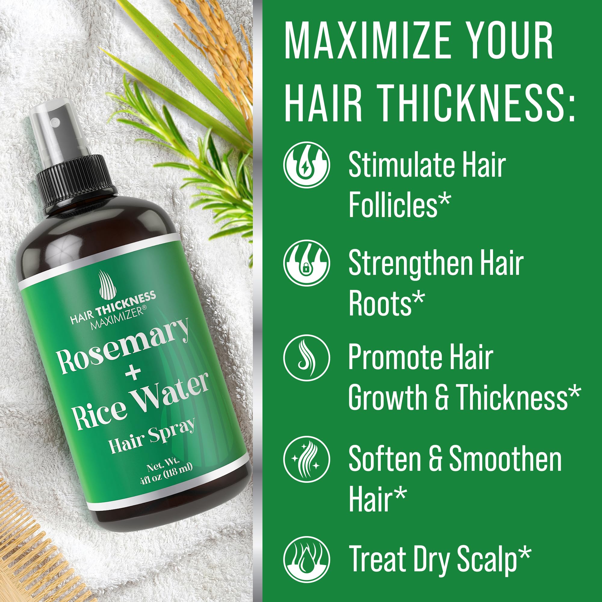 Hair Thickness Maximizer application on scalp for quick, mess-free use