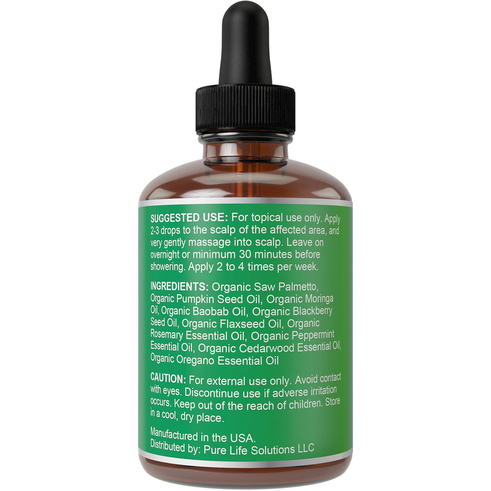 Hair Thickness Maximizer Saw Palmetto Serum after-application glow for healthier-looking hair.