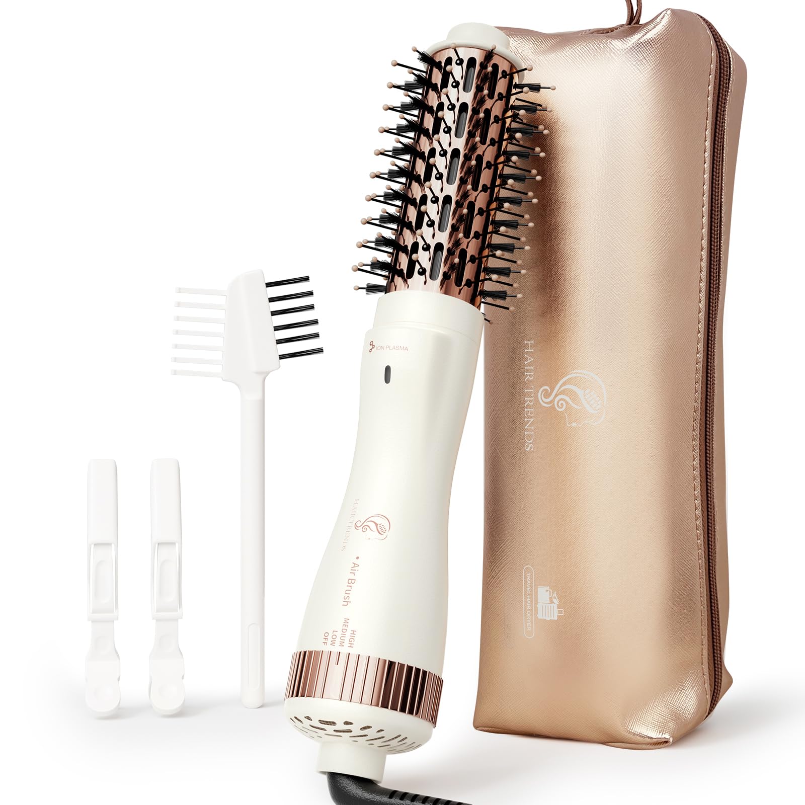 Hair trends 1.5-inch heated brush closeup for precise styling and smooth finish