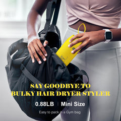 Hair trends compact travel-dryer-styler shows lightweight design for gym bags