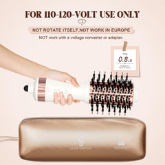 Hair Trends nano titanium technology barrel showing bristles for long lasting heat transfer