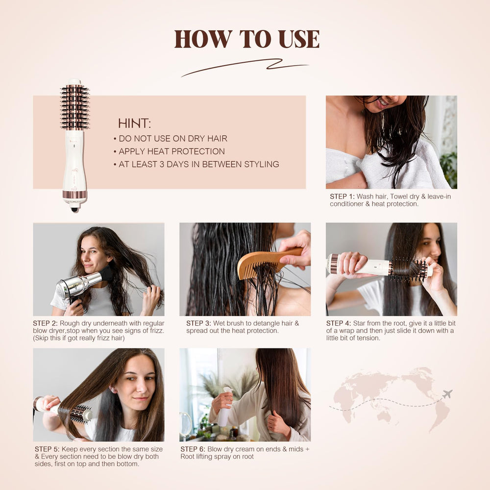 Hair Trends universal adapter and Europe travel kit for convenient styling abroad.