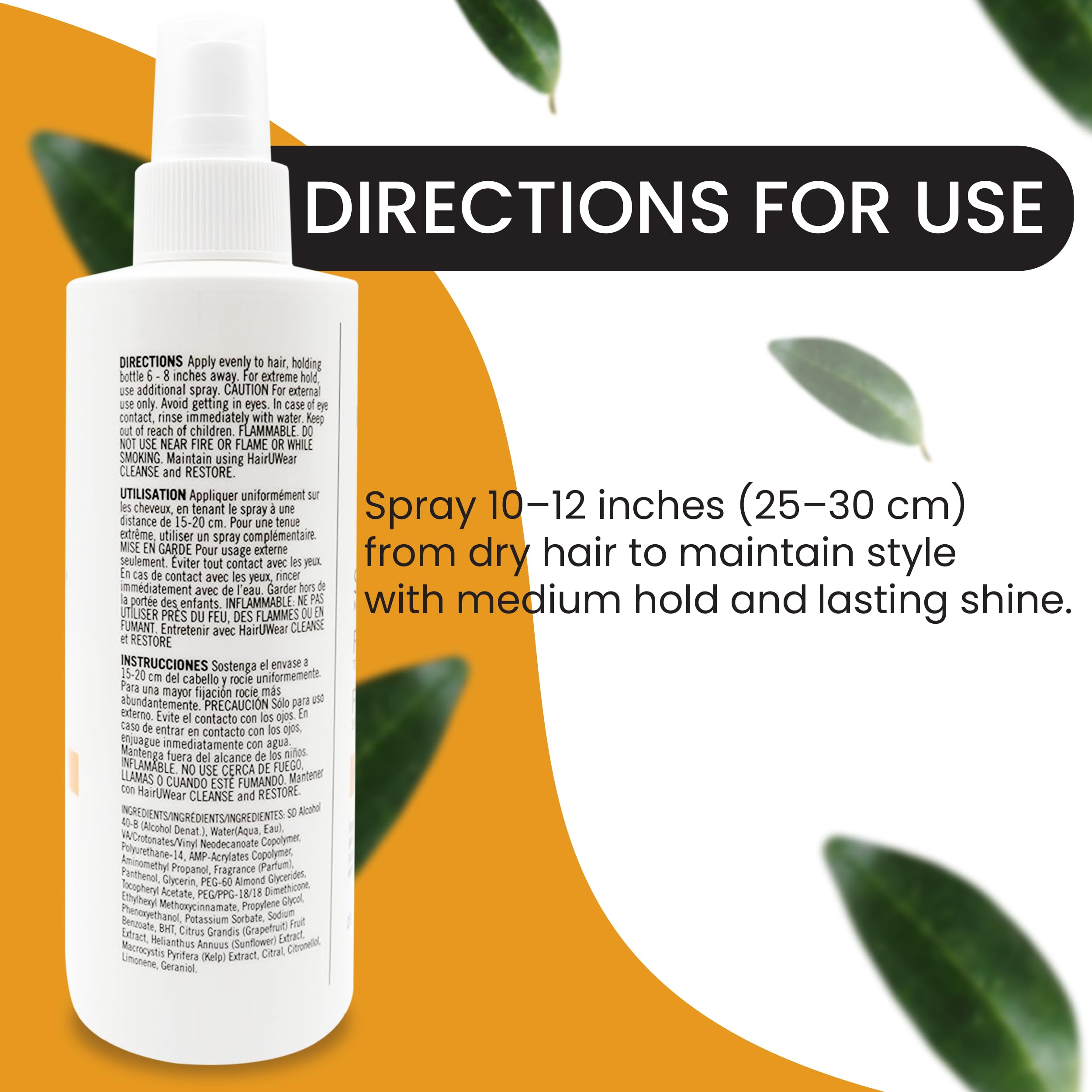 Hair u wear anti-static spray helps manage flyaways on synthetic wigs