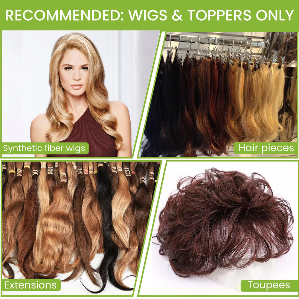 Hair U Wear cleansing shampoo extension usage shot suggests safe cleansing for extensions.