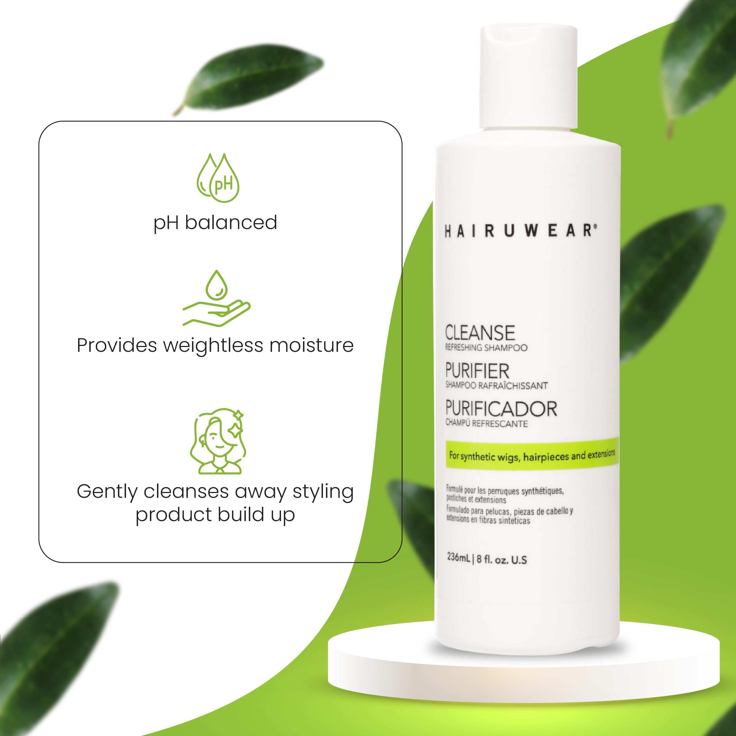 Hair U Wear wig spray bottle provides medium hold for natural-looking textures