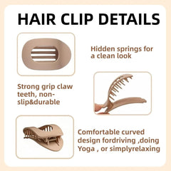 Hair clips for women colorways include black, tortoiseshell, white for versatility.