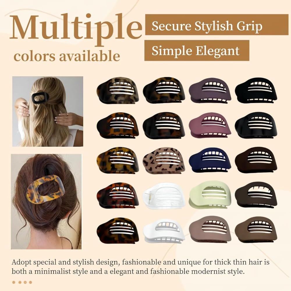 Hair clips for women ergonomic arch design rests softly on scalp.