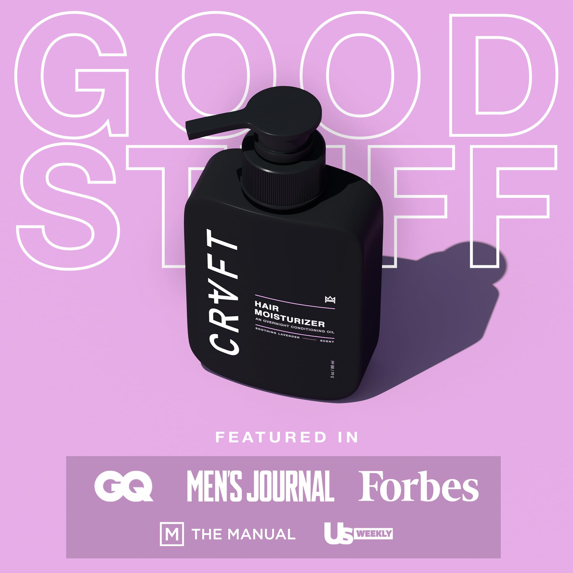 Hair Craft Co. CRVFT conditioner dispense shows easy application for pre-styling rituals.