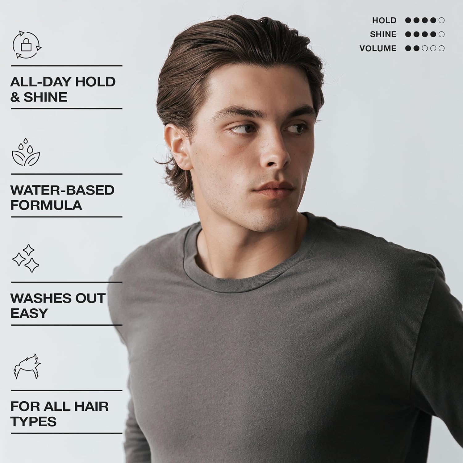 Hair Craft Co CRVFT Pomade semi-matte finish suggests natural shine