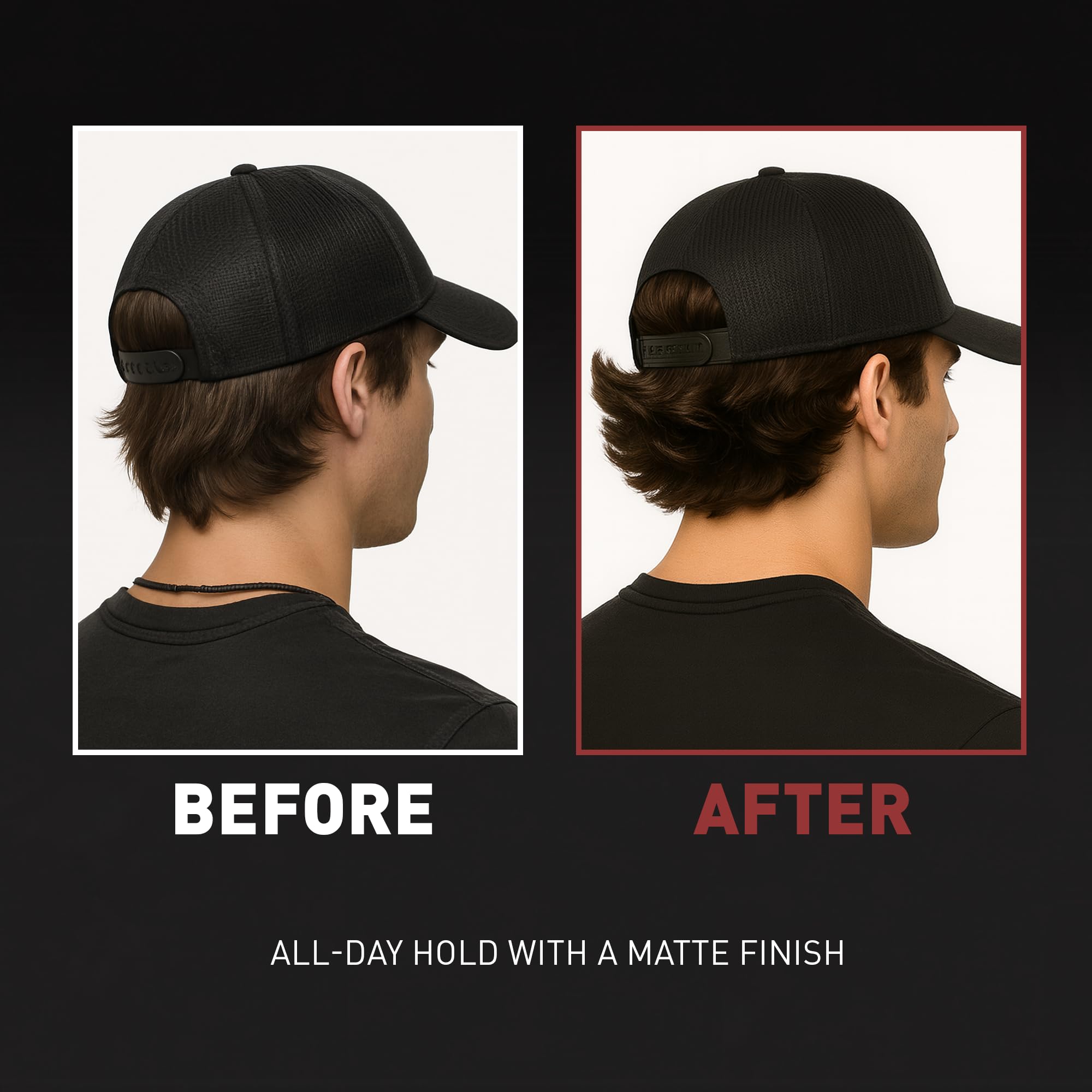 Hair Craft Co. CRVFT true matte finish demonstrates zero shine for natural looking styles.