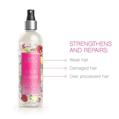 Hairfinity Rice Water Hair Mist on hair shows shine and smoother texture.