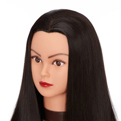 Hairingrid mannequin head black hair 02 for realistic color-matched training