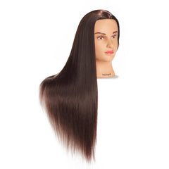 Hairingrid mannequin head hair detail brown highlights texture for realistic styling