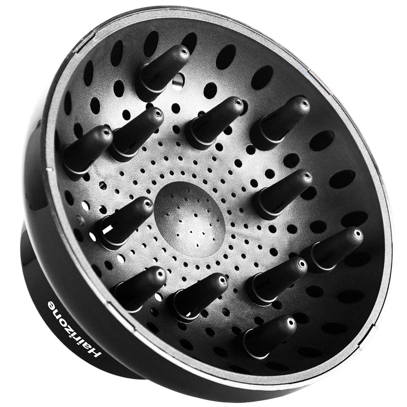 Hairizone universal diffuser compatibility shows broad dryer attachment fit for curls and waves