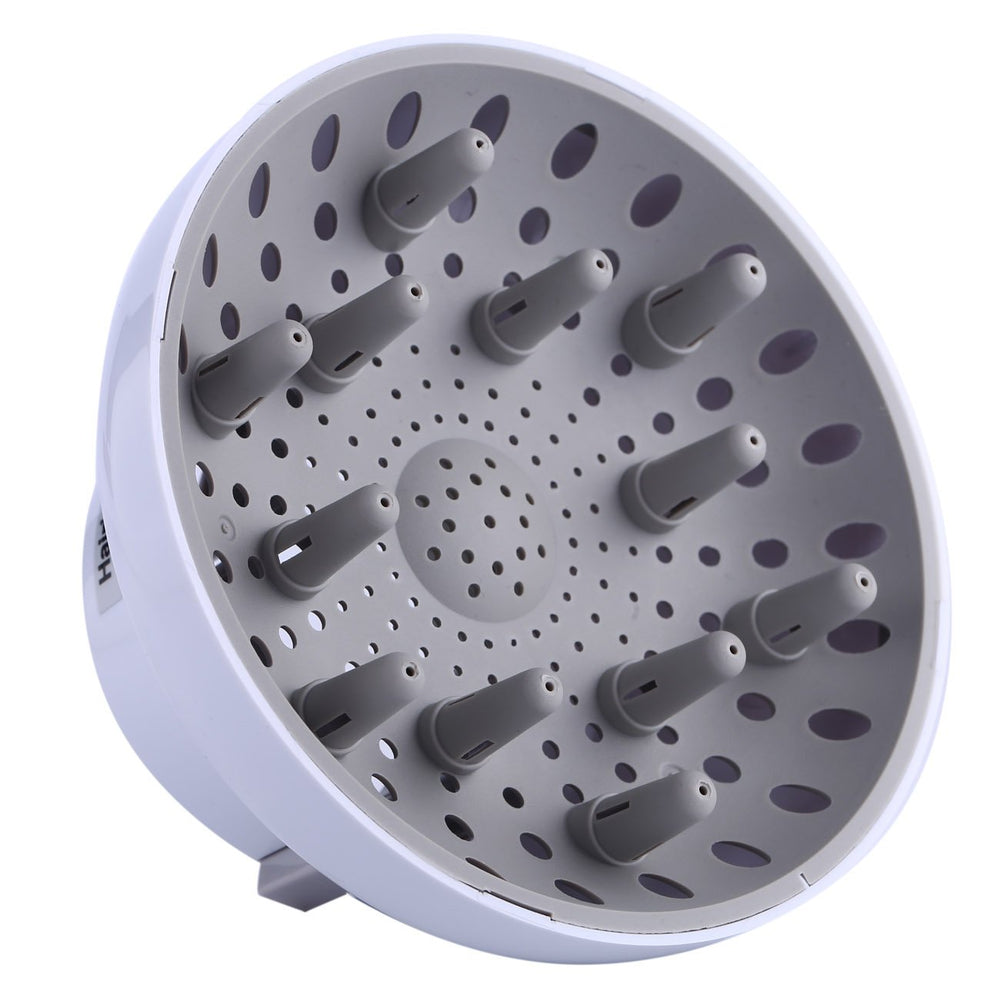 Hairizone universal diffuser white attachment shows natural texture preservation