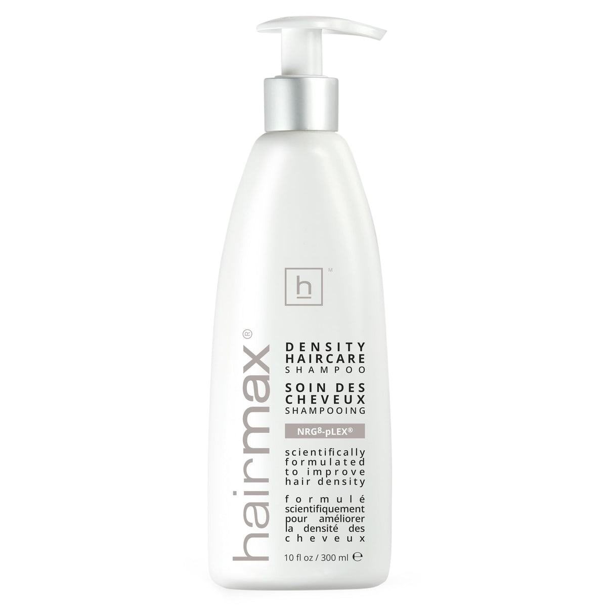 Hairmax Density Shampoo bottle pour for daily cleansing and scalp refreshment