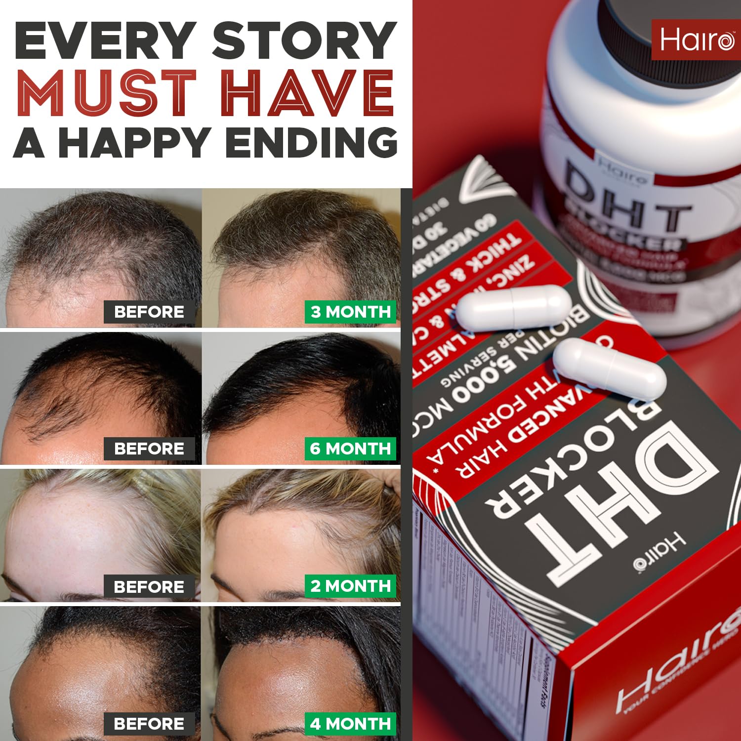 Hairo Nutrition zinc mineral blend for hair and skin health.